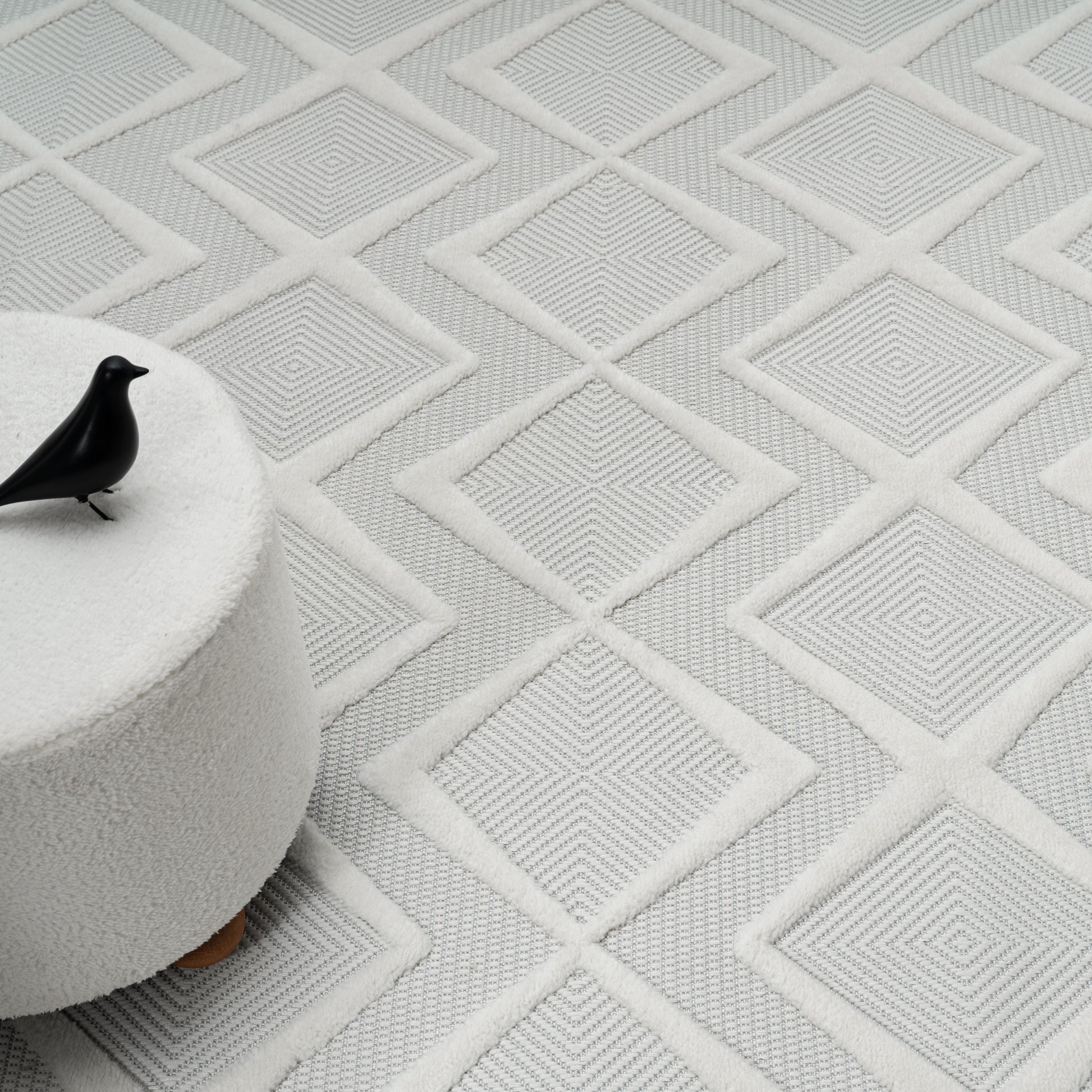 Calm 417 Pearl Designer Rug - decorstore