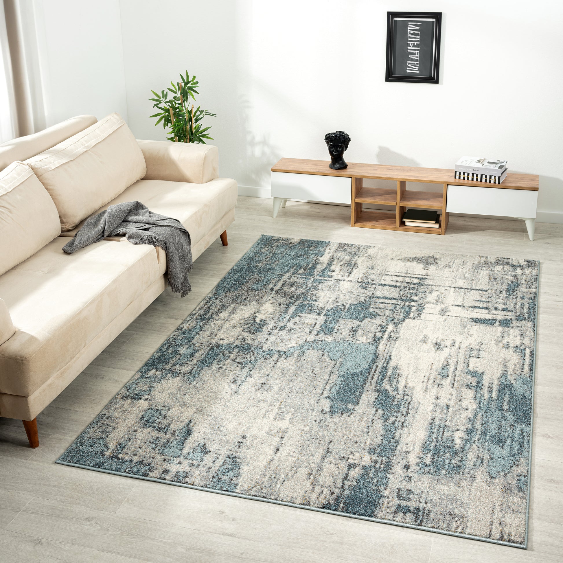 Canyon 516 Blue Designer Rug - decorstore