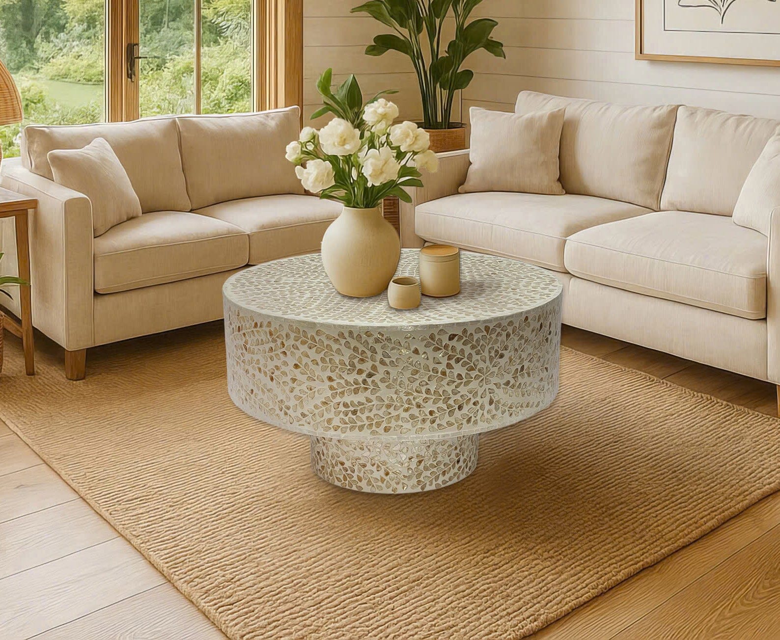 Mother of Pearl Coffee Table – Classic Silhouette - decorstore
