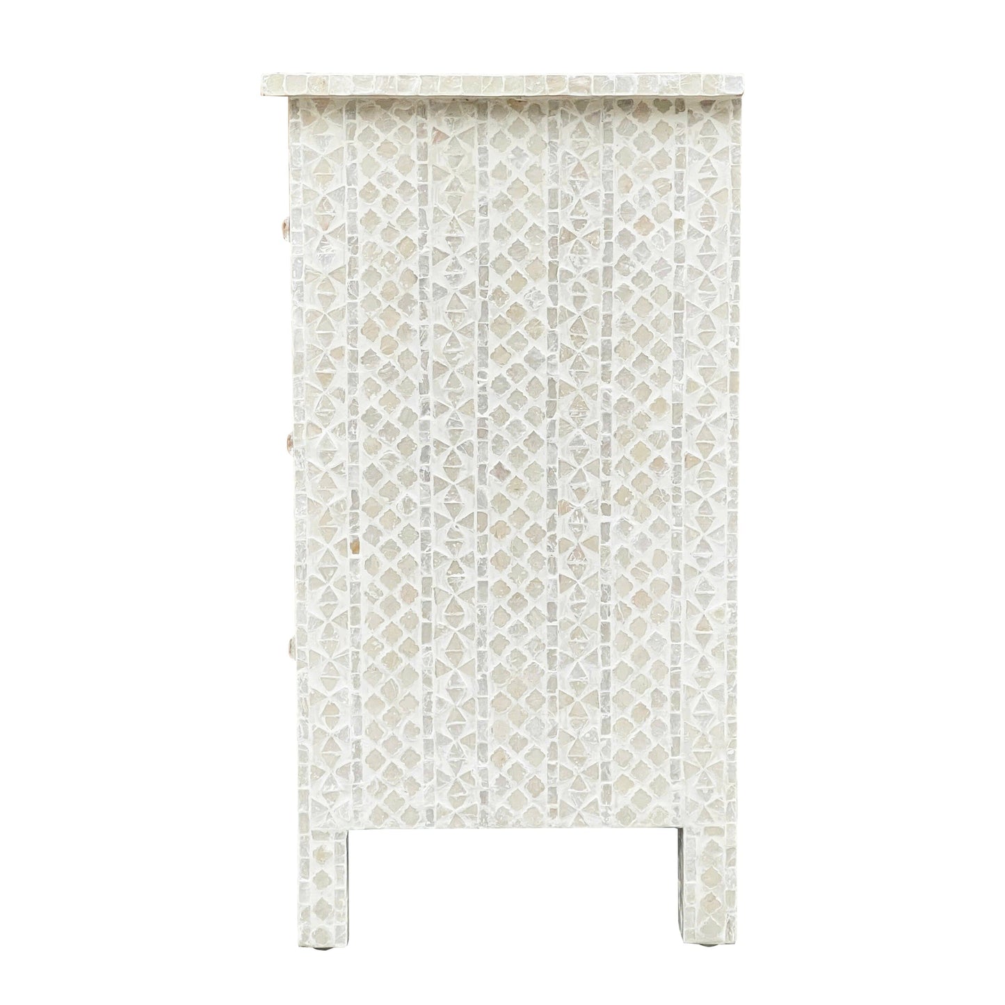 Mother of Pearl Chest – Black & White Inlay Finish - decorstore