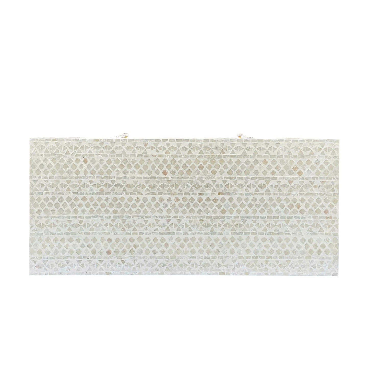 Mother of Pearl Chest – Black & White Inlay Finish - decorstore