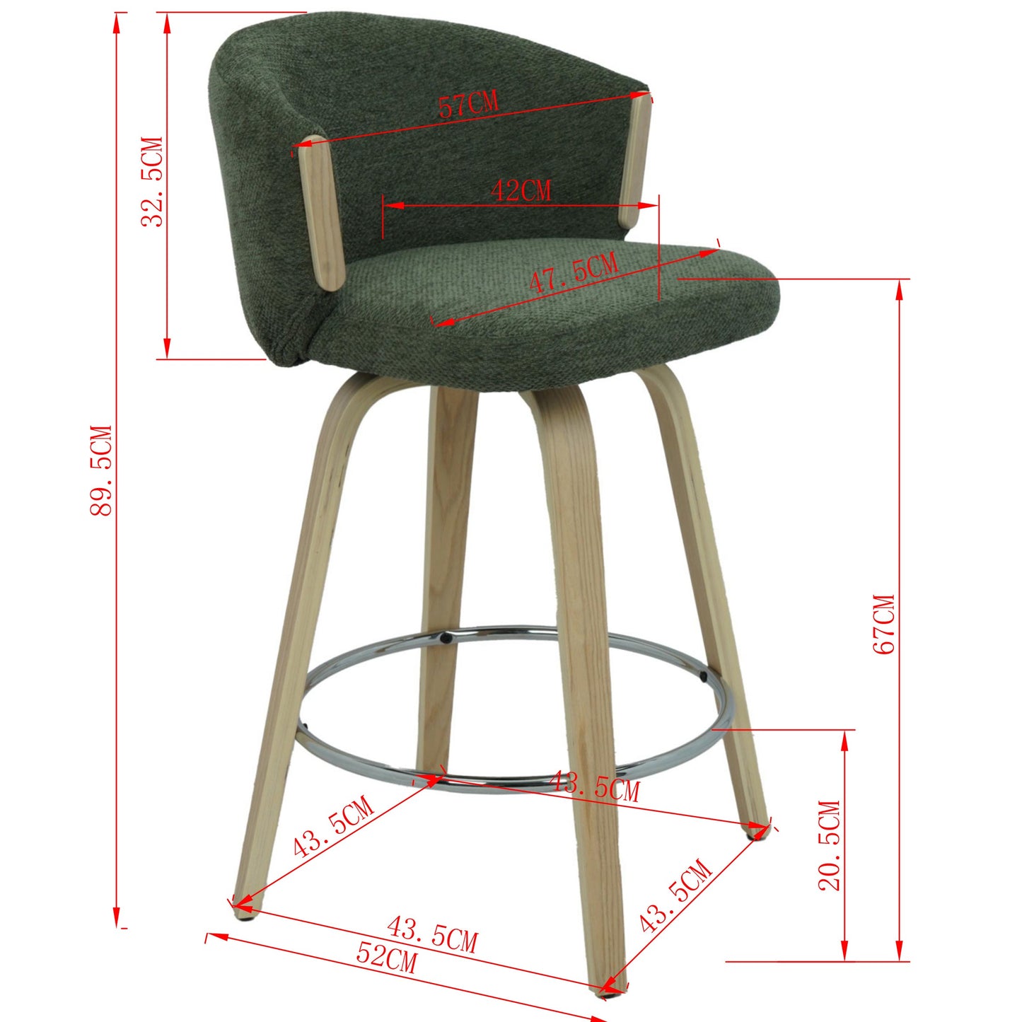Modern Green Barstool