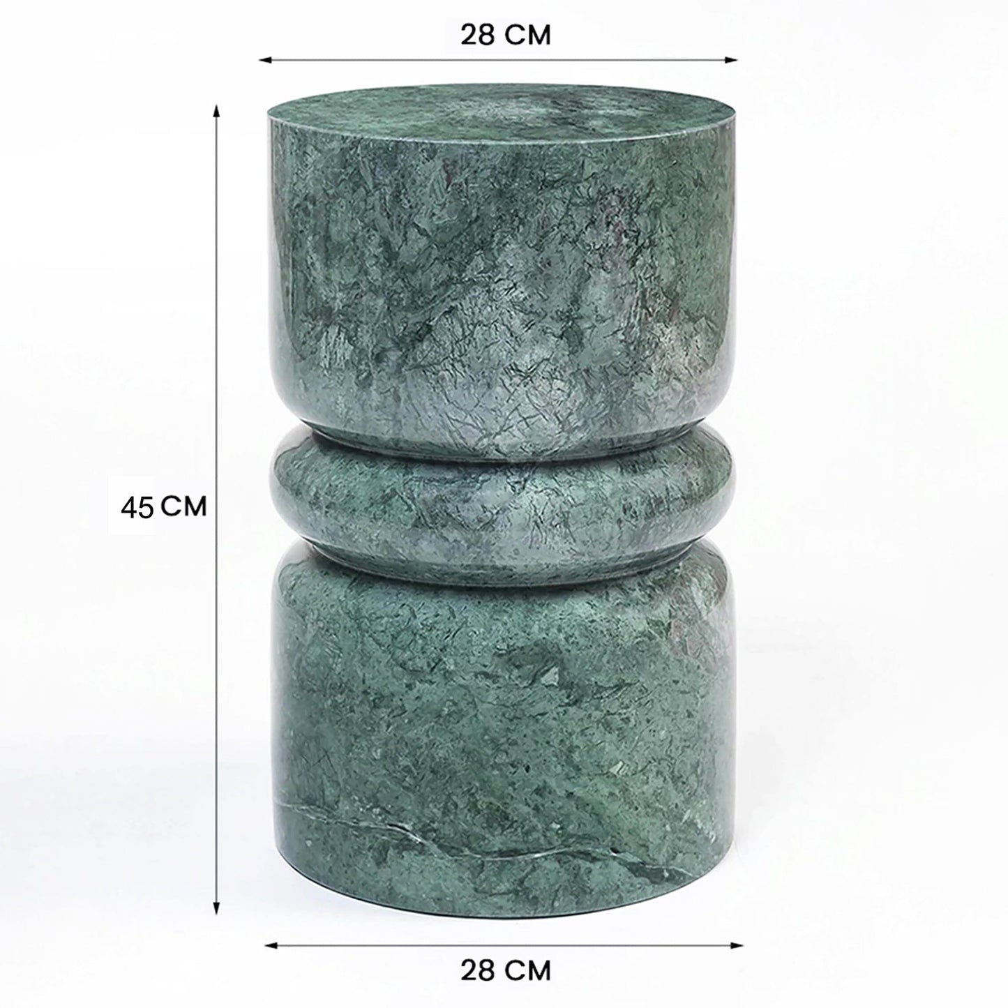 Crescent Solid Marble Side Table - decorstore