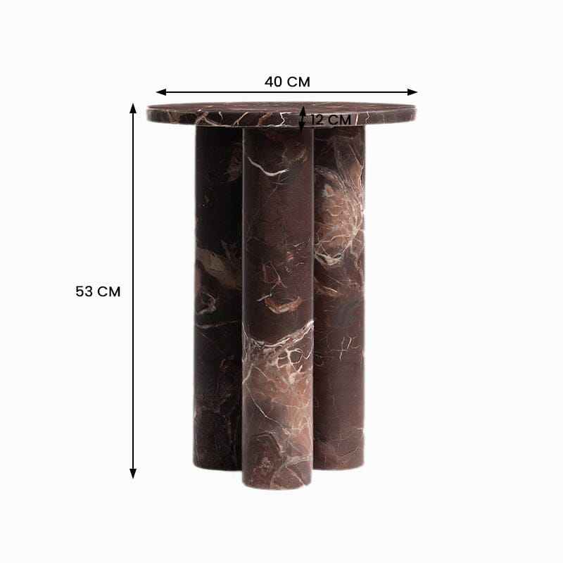 Column Solid Marble Accent Table - decorstore