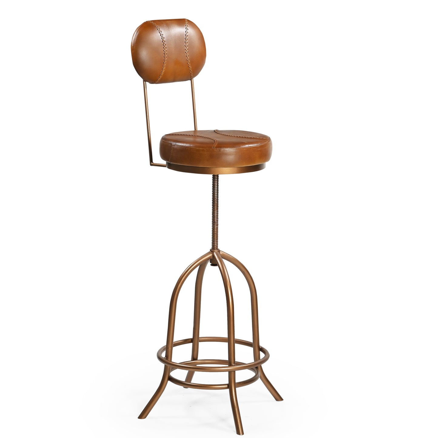 Leather Windup Mitt Bar Chair - decorstore