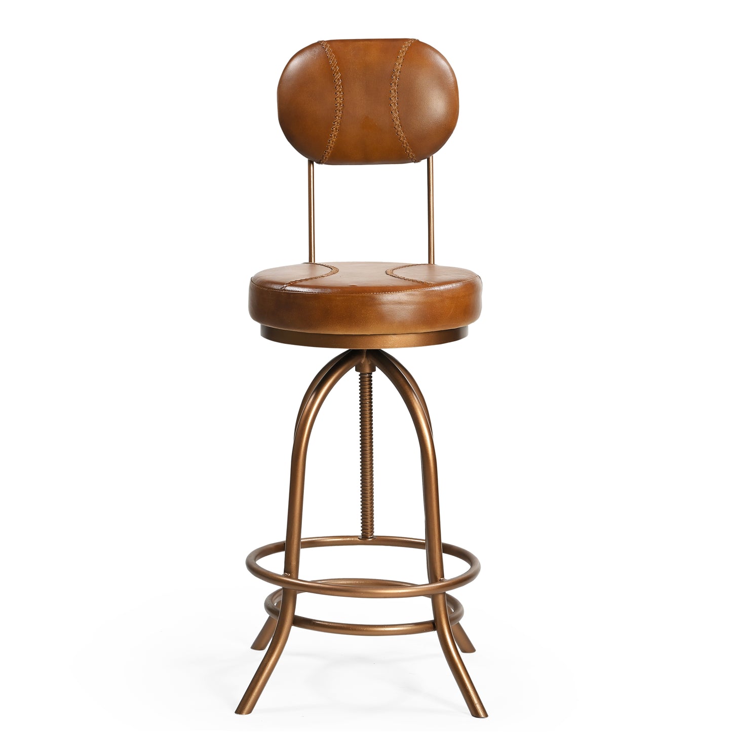 Leather Windup Mitt Bar Chair - decorstore