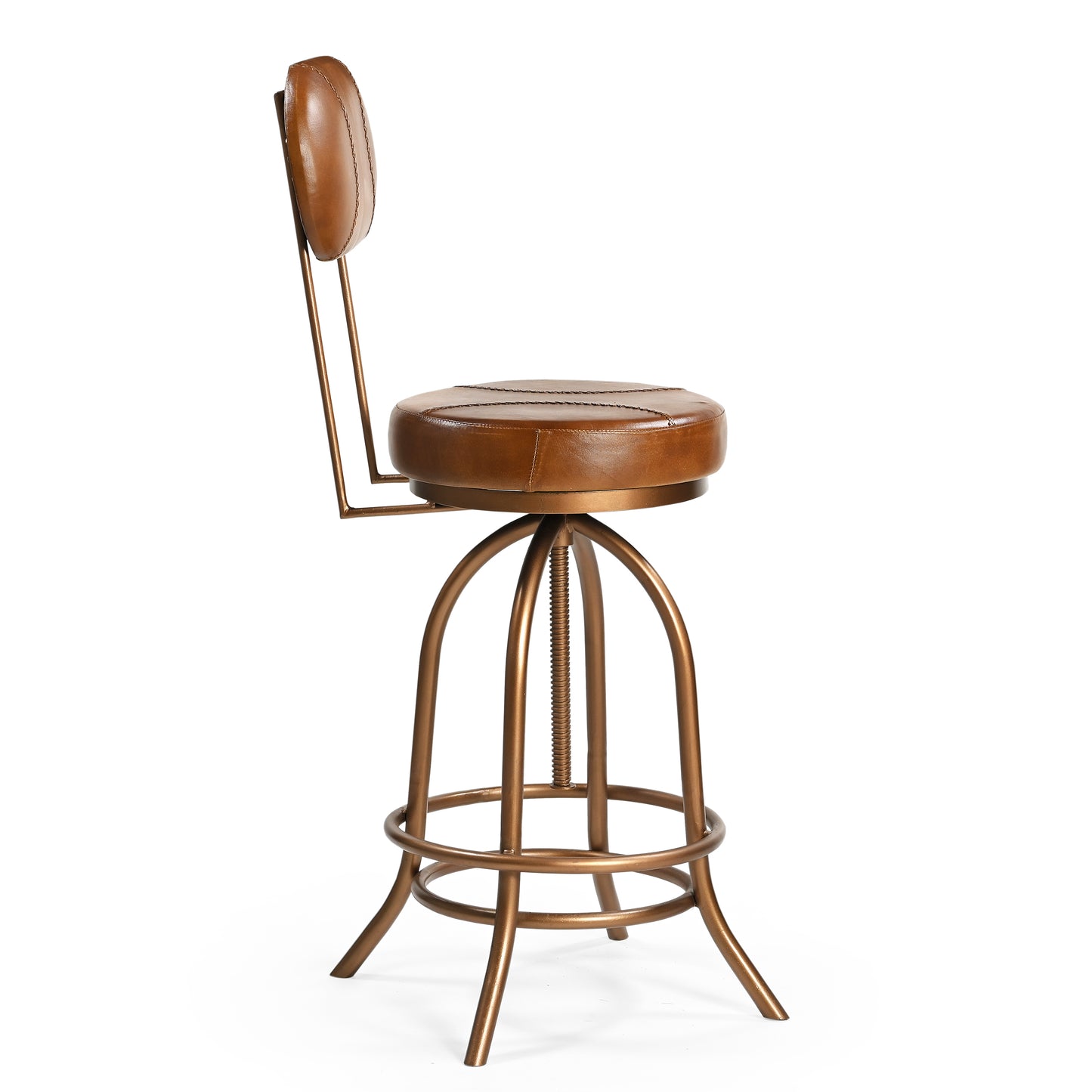 Leather Windup Mitt Bar Chair - decorstore