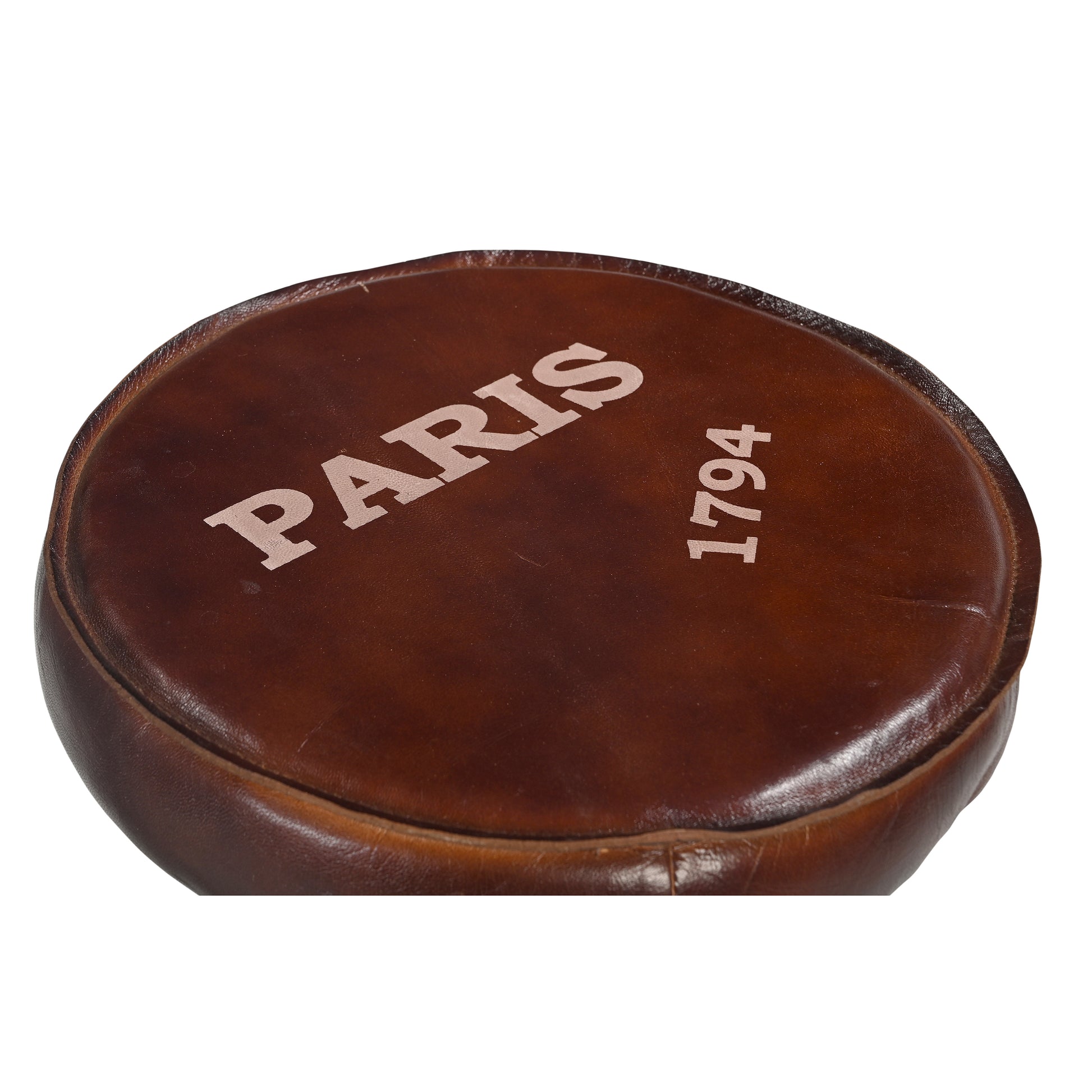 Paris Brown Leather Bar Stool - decorstore
