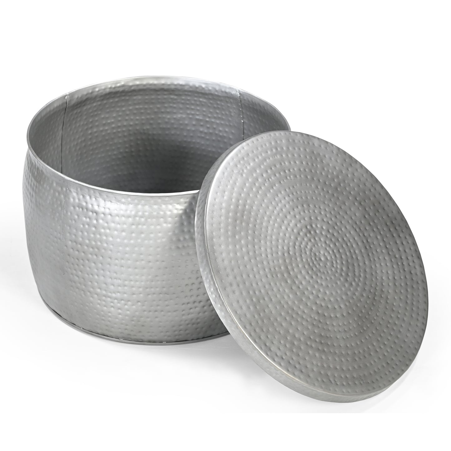 The Hand Punched Metal Circle Coffee Table - decorstore