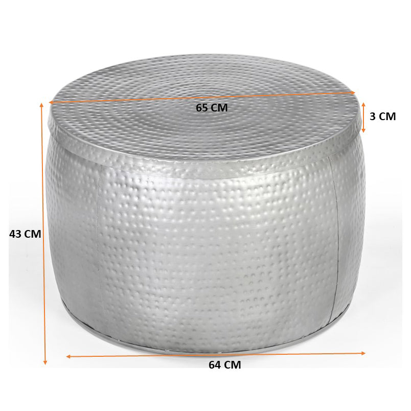 The Hand Punched Metal Circle Coffee Table - decorstore