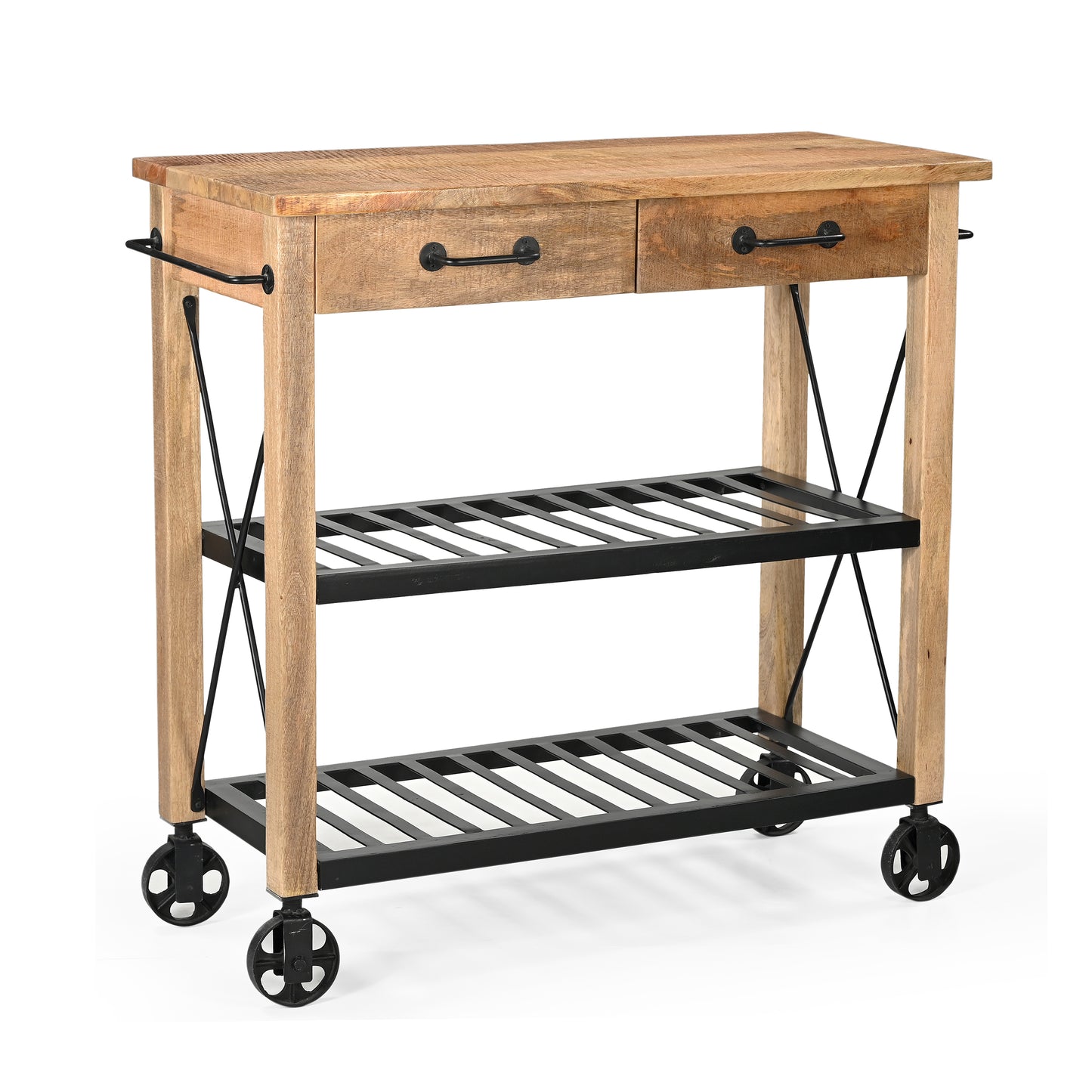 Wooden Wheely Butlers Trolley - decorstore