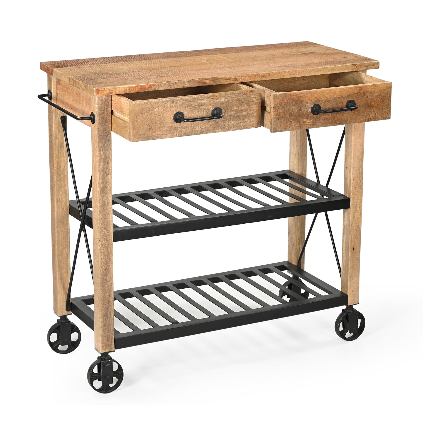 Wooden Wheely Butlers Trolley - decorstore