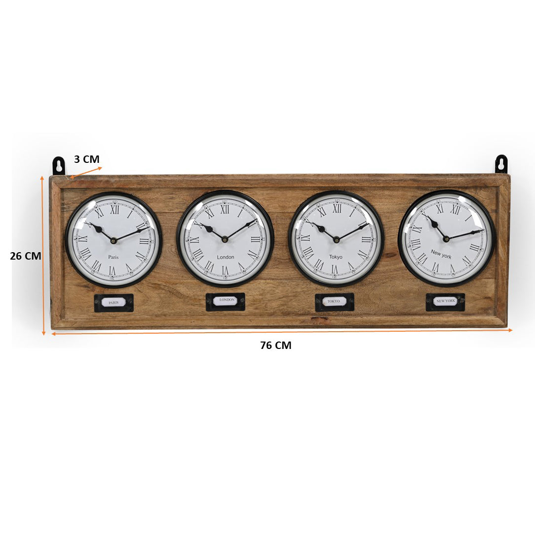 Timber World Clock - decorstore