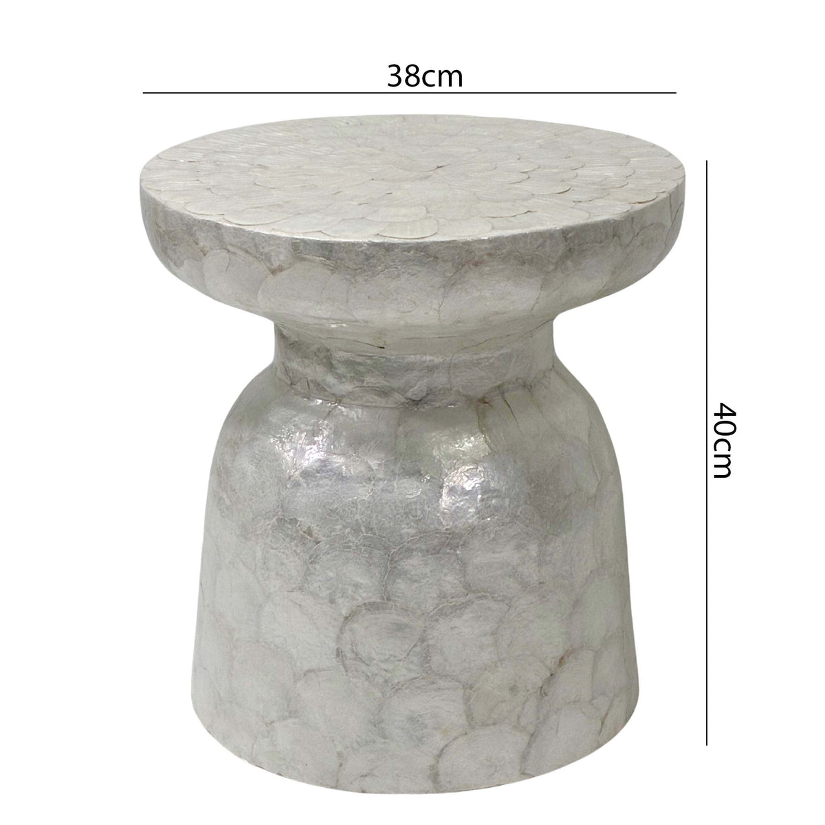 Skylight Mother of Pearl Hand Inlay Side Table
