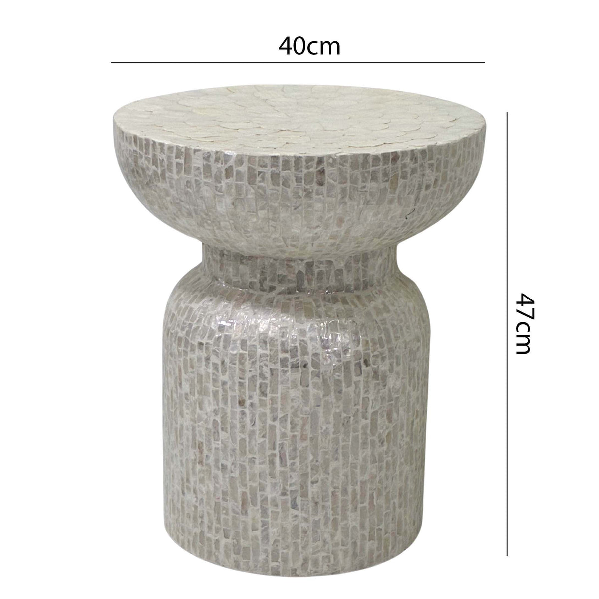 Moonlight Mother of Pearl Hand Inlay Side Table
