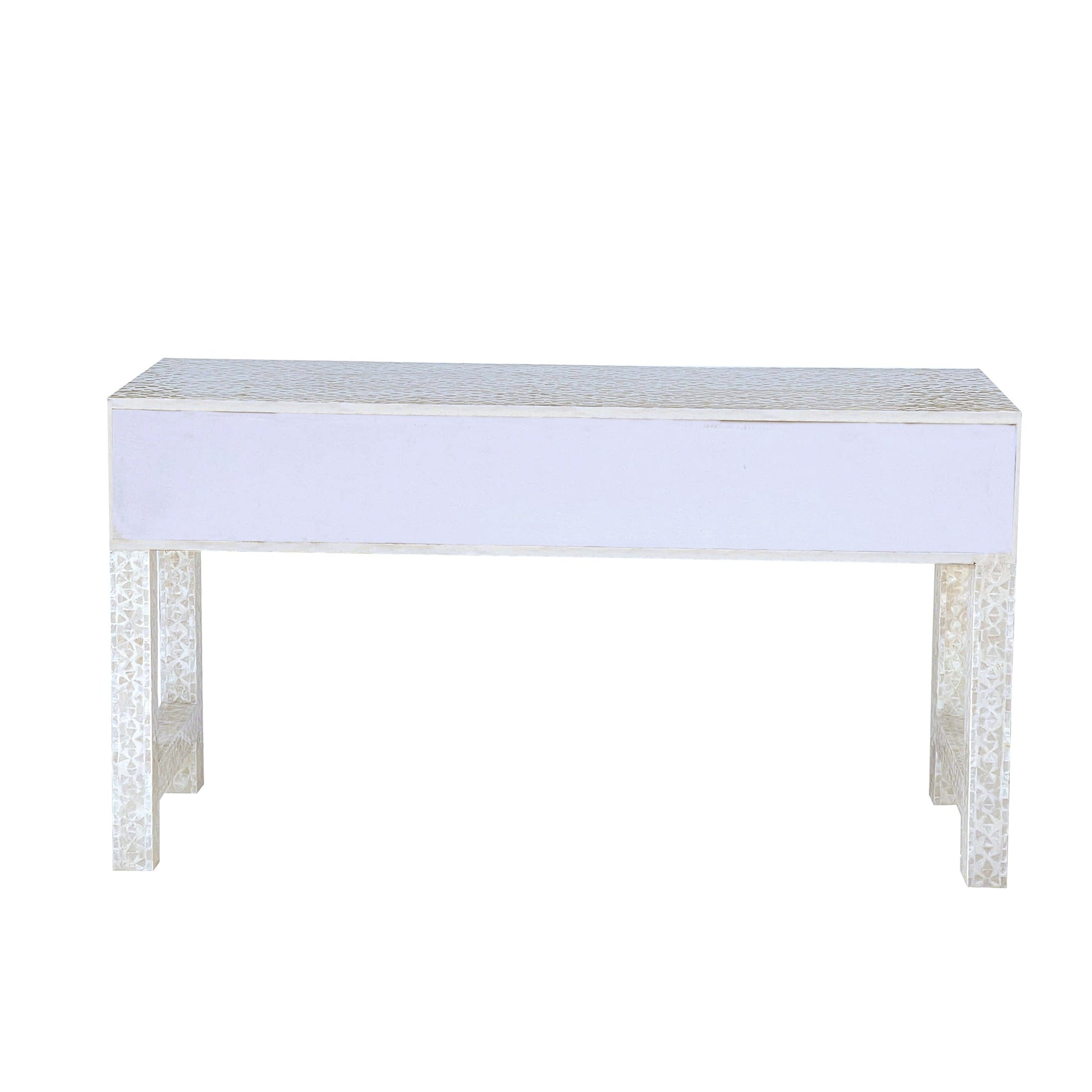 Mother of Pearl Inlay Console – Subtle Light Hue - decorstore