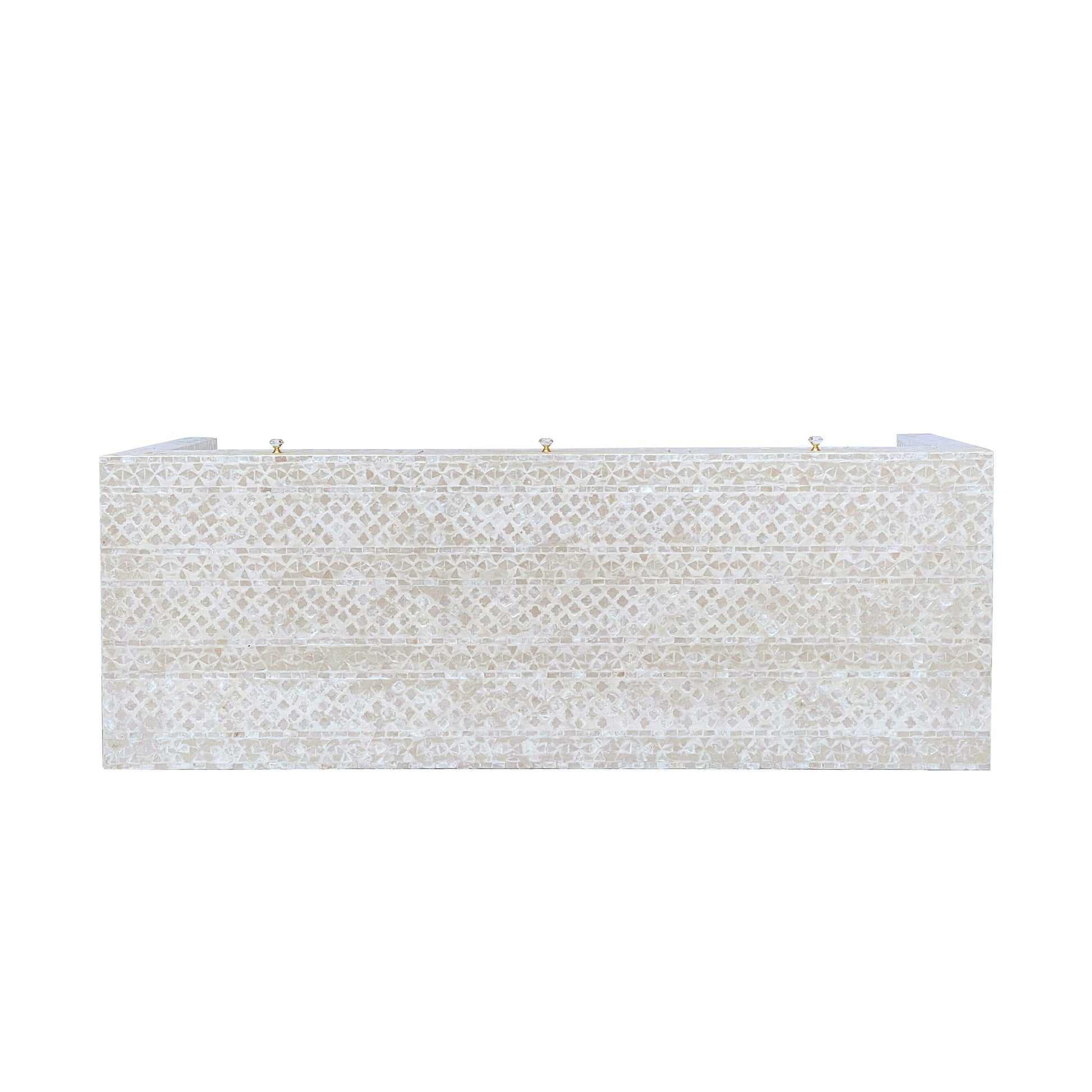 Mother of Pearl Inlay Console – Subtle Light Hue - decorstore