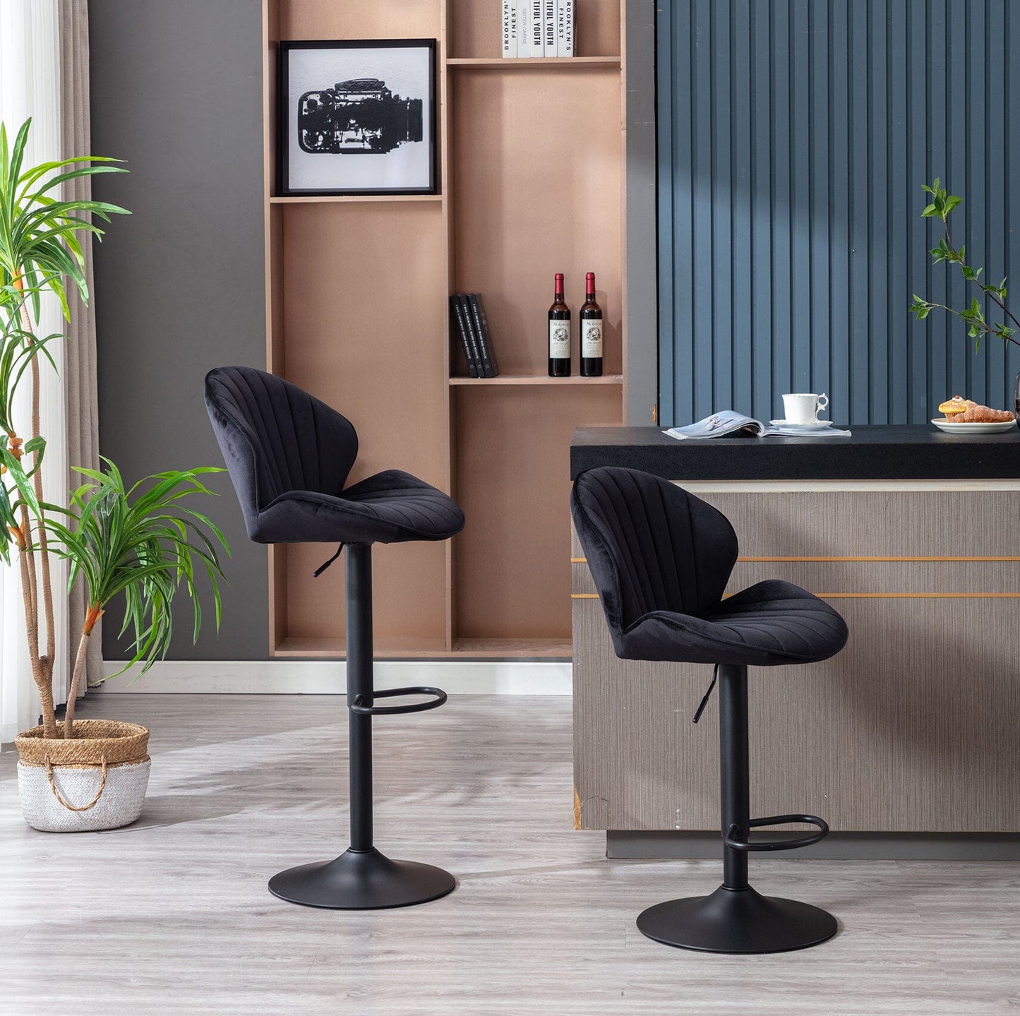 Midnight Velvet as Lift Barstool - decorstore