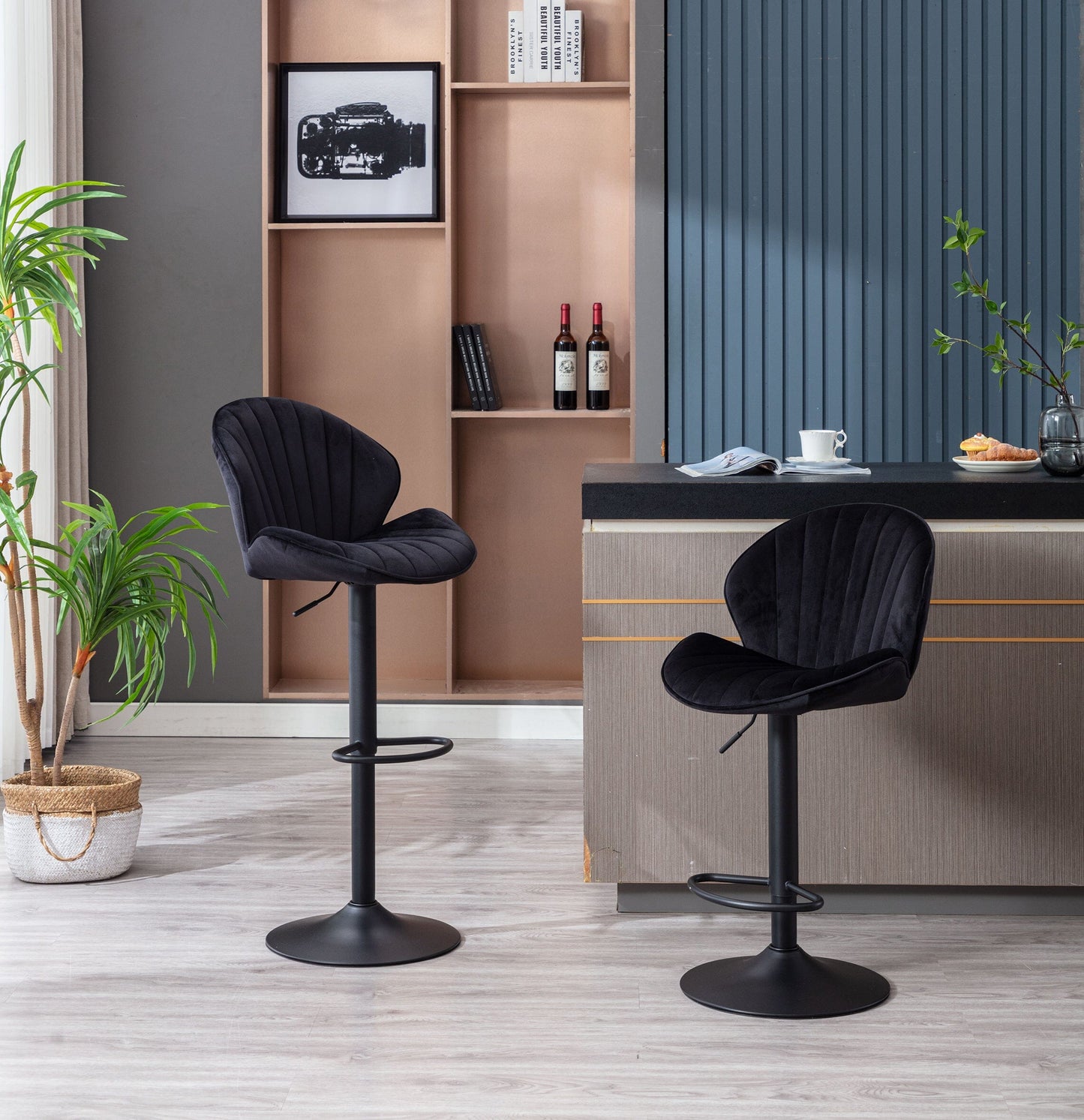 Midnight Velvet as Lift Barstool - decorstore