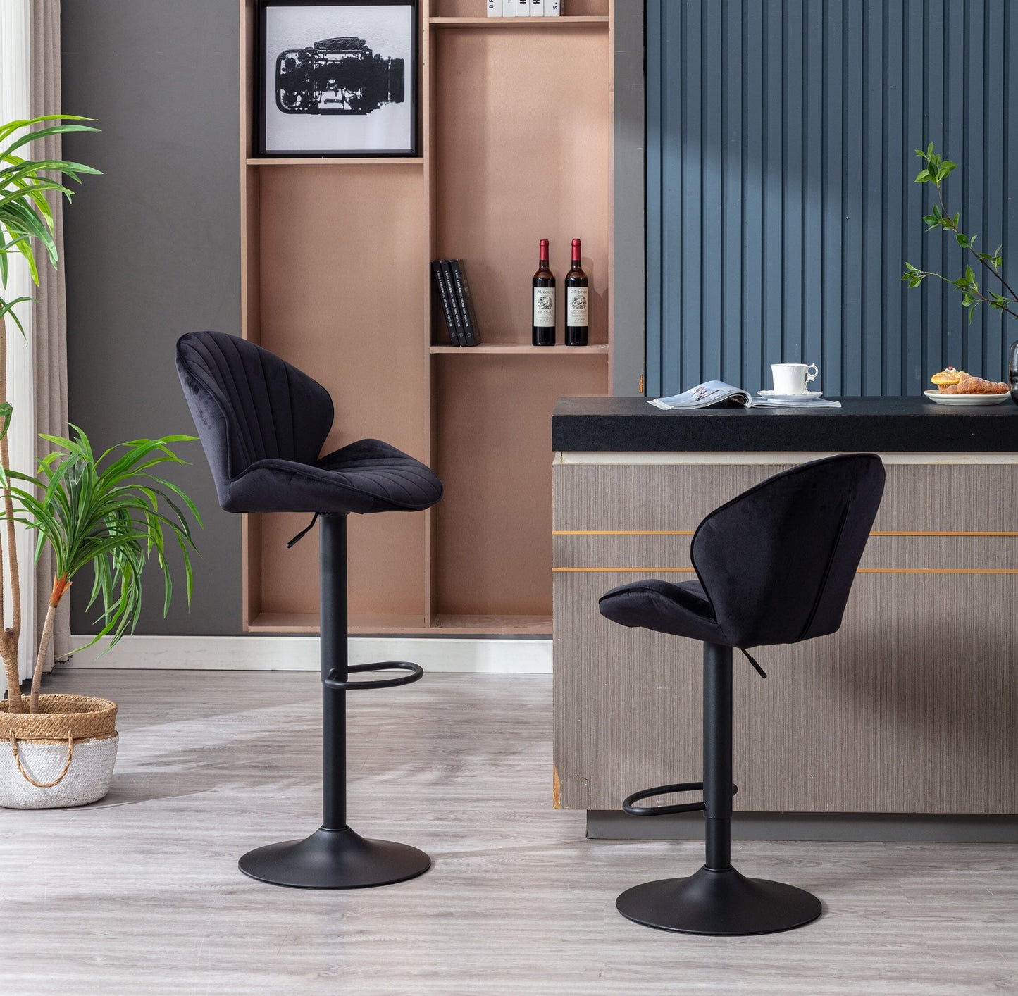 Midnight Velvet as Lift Barstool - decorstore