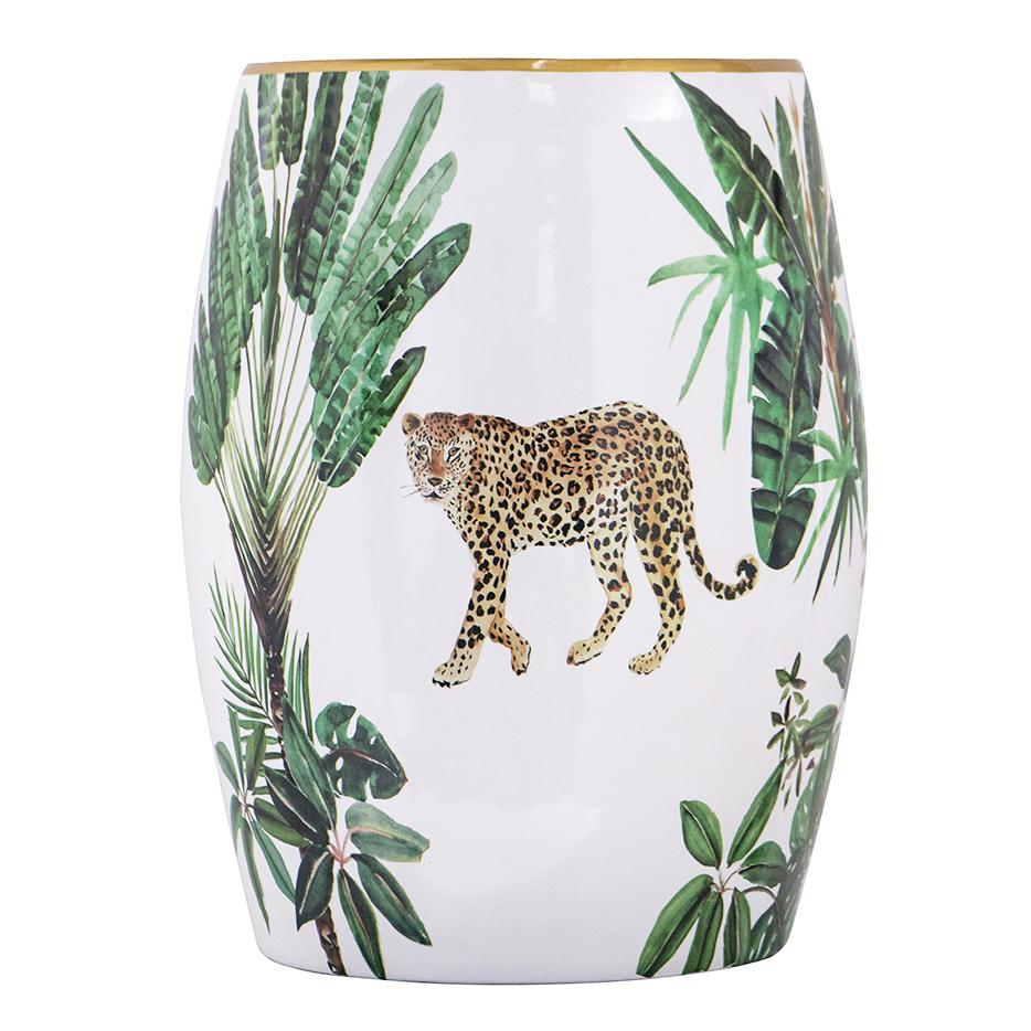 Leopard in the Jungle Stool - decorstore