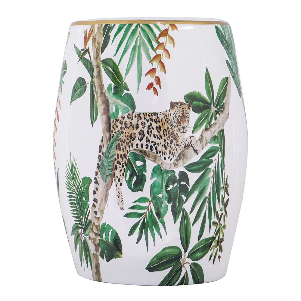 Leopard in the Jungle Stool - decorstore