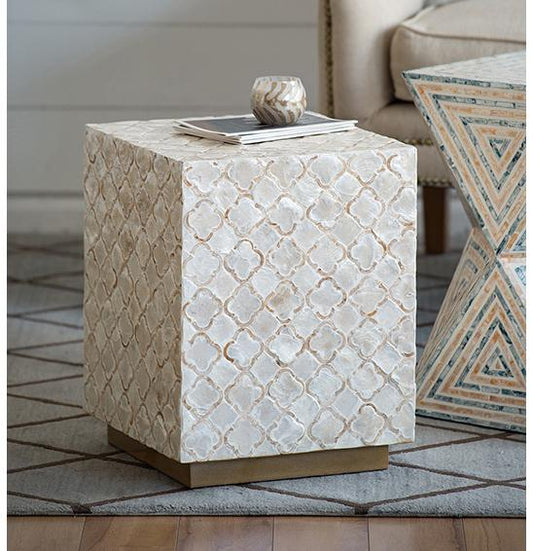 Mother of Pearl Maldives Square Stool/Table - decorstore