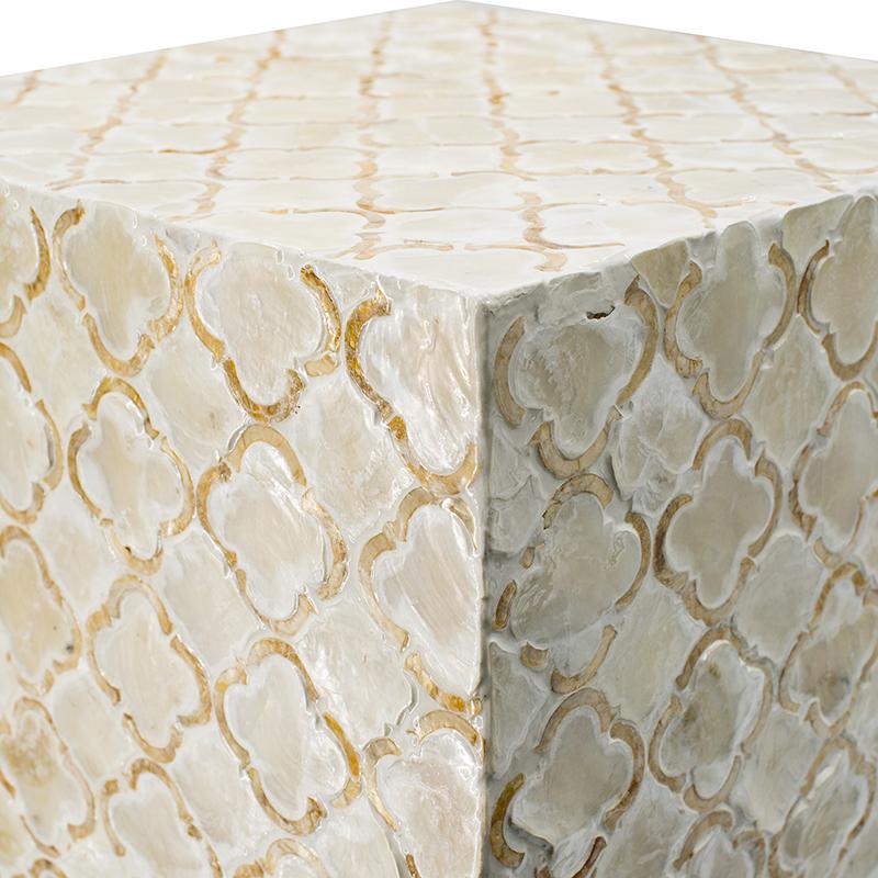 Mother of Pearl Maldives Square Stool/Table - decorstore