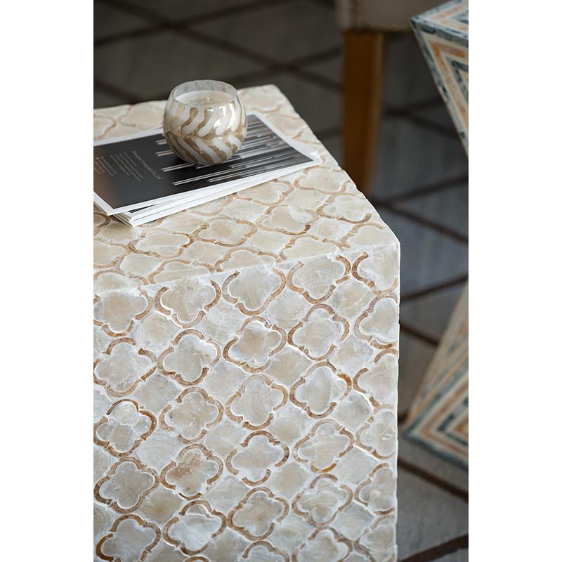 Mother of Pearl Maldives Square Stool/Table - decorstore