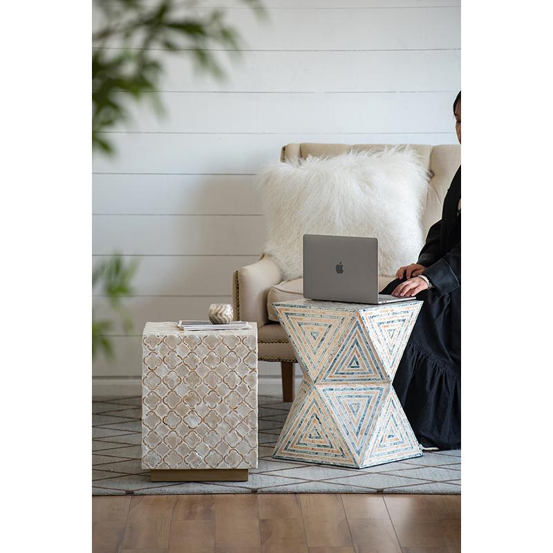 Mother of Pearl Maldives Square Stool/Table - decorstore