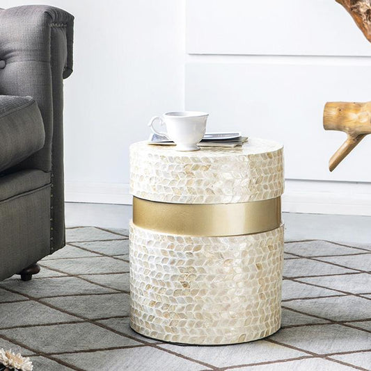 Mother of Pearl Baha Stool/Table - decorstore