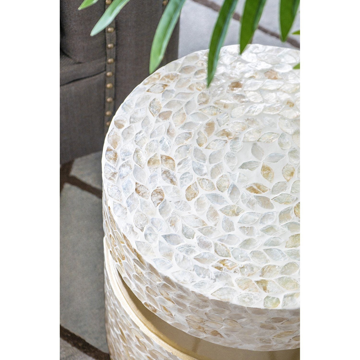 Mother of Pearl Baha Stool/Table - decorstore