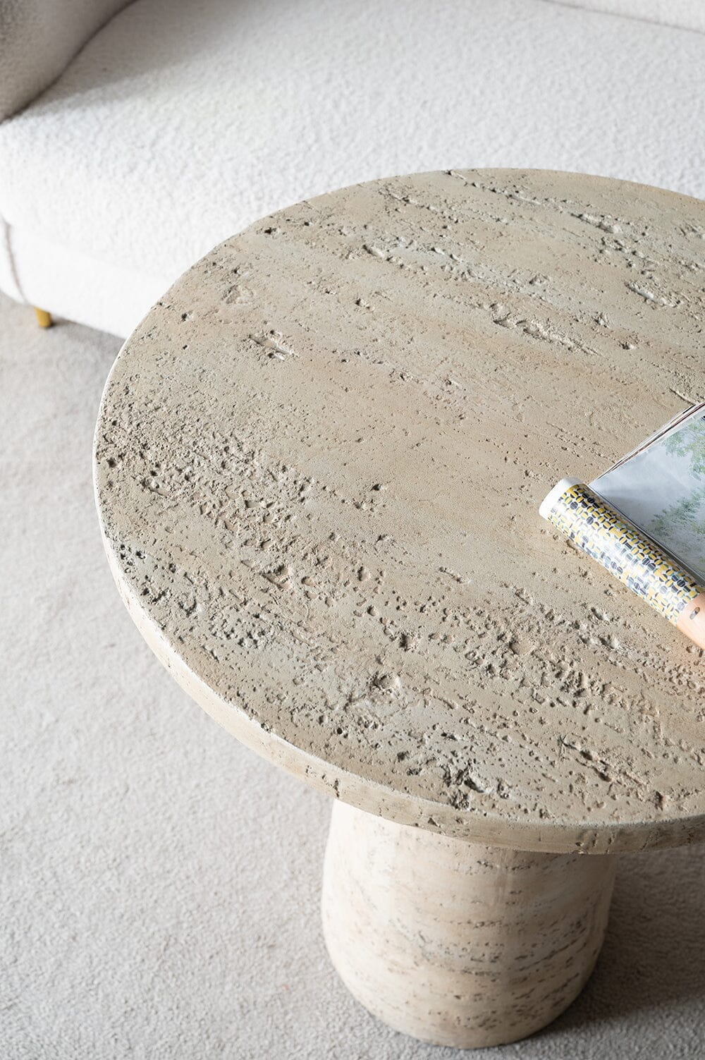 Goran Cement Round Side Table - decorstore