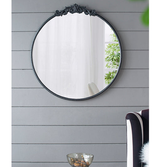 Round Ornamental Metal Mirror - decorstore