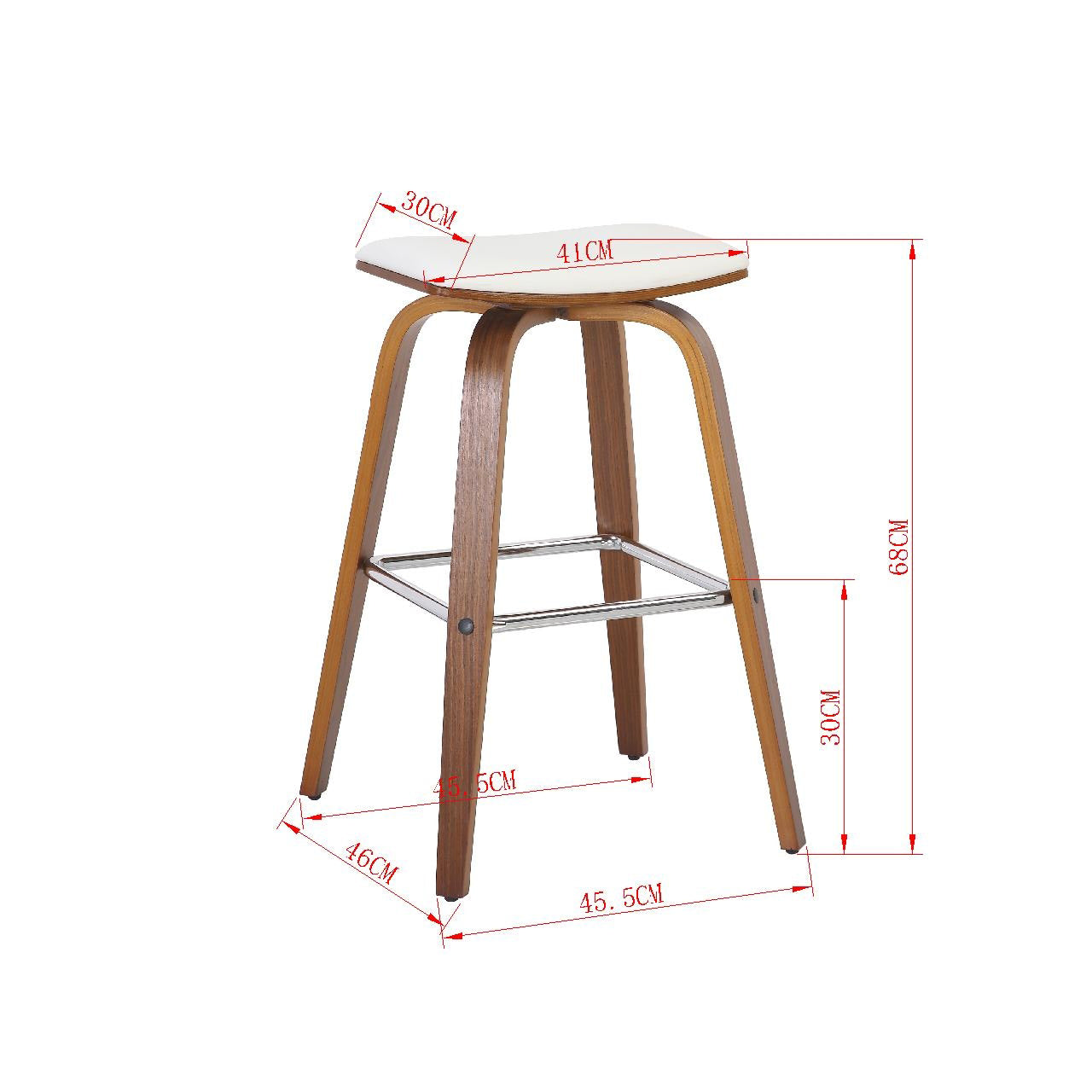 Bronze Bar Stool White - decorstore