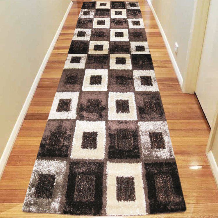 Turkish Luxury Shaggy Brown Rug - decorstore