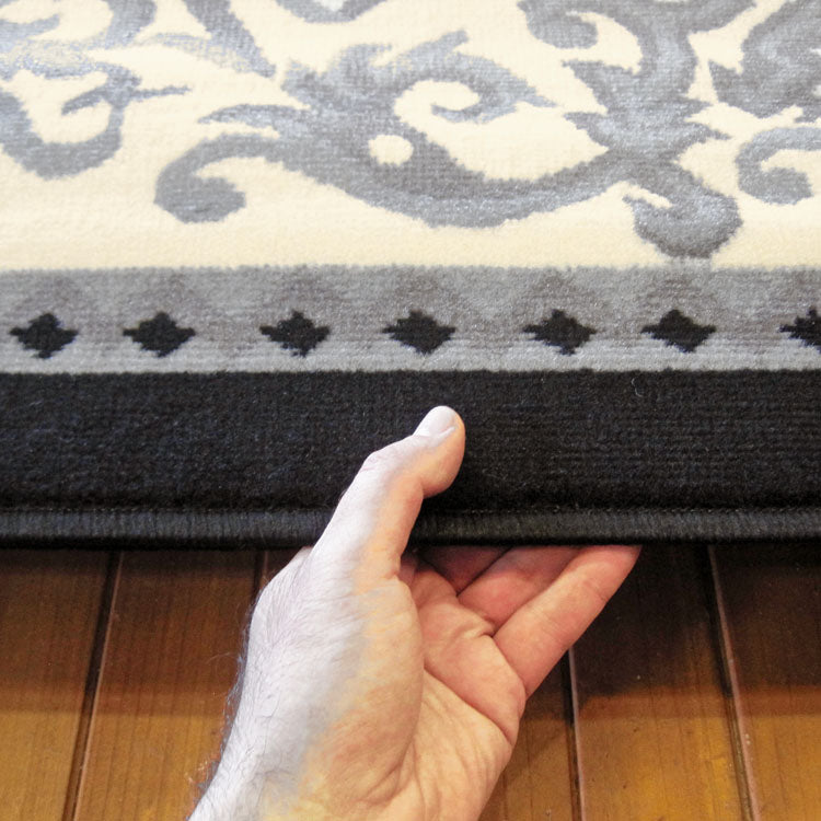 Turkish Ruby Black Rug - decorstore