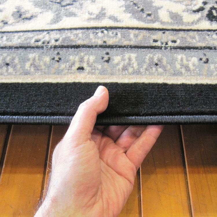 Turkish Ruby Black Rug - decorstore