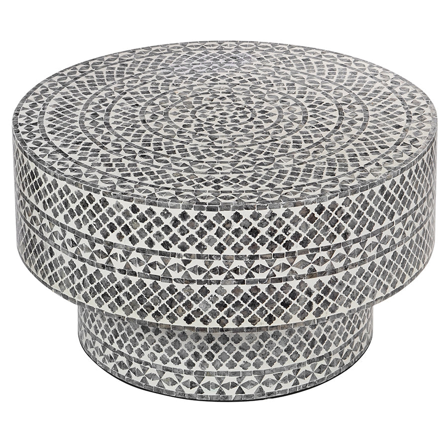 Clover Mother Of Pearl Coffee Table Black - decorstore
