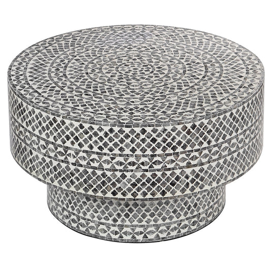 Clover Mother Of Pearl Coffee Table Black - decorstore