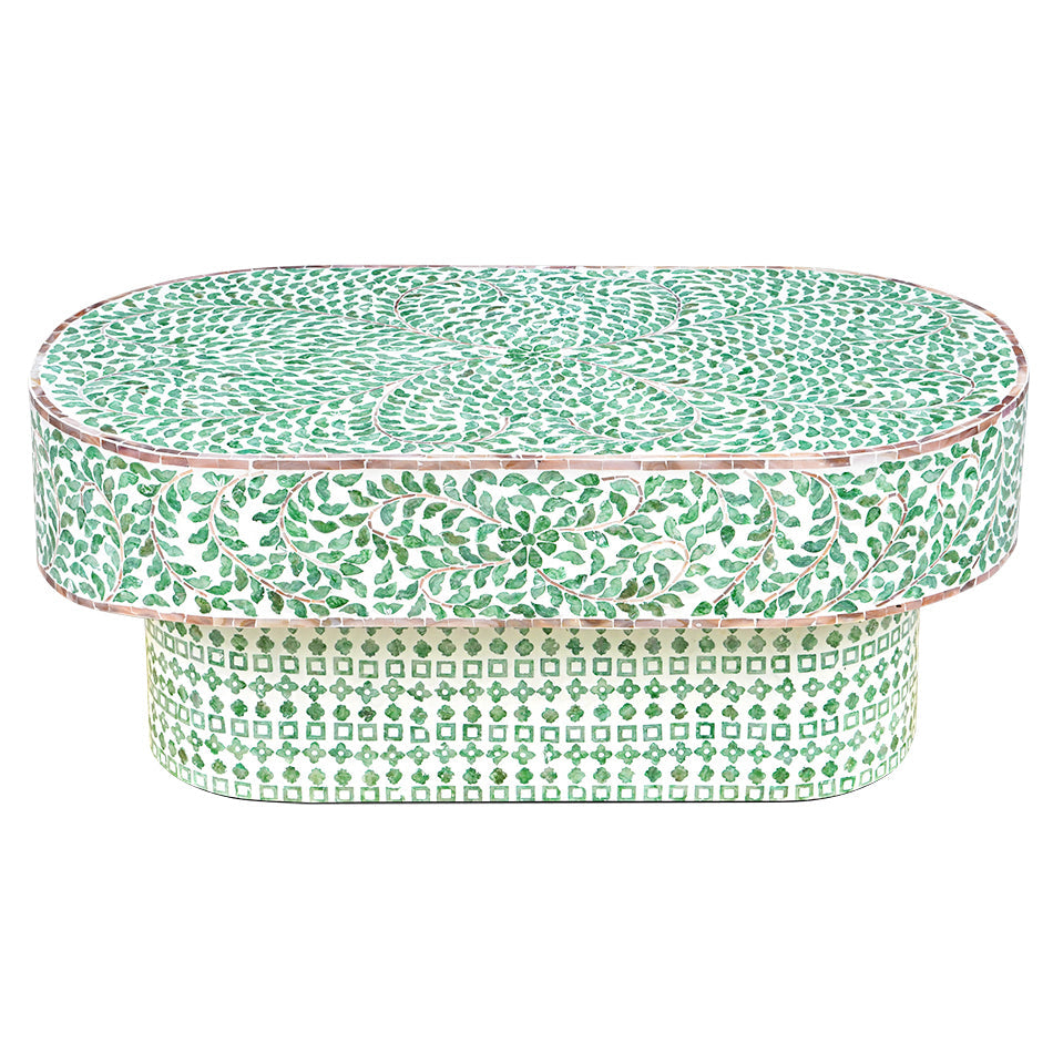 Resort Oval Mother of Pearl Coffee Table - decorstore