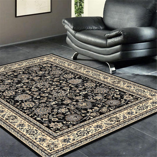 Turkish Ruby Black Rug - decorstore