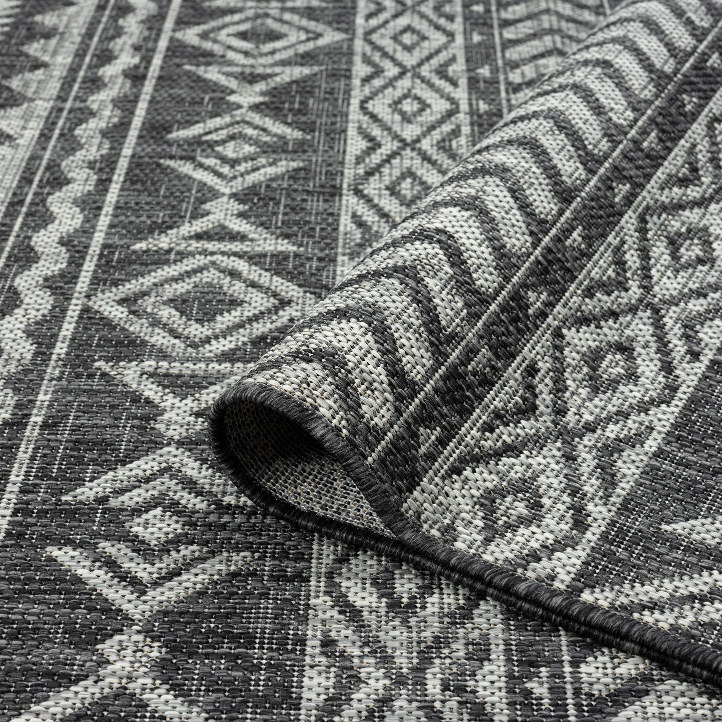 Alfresco 421 Charcoal Designer Rug - decorstore