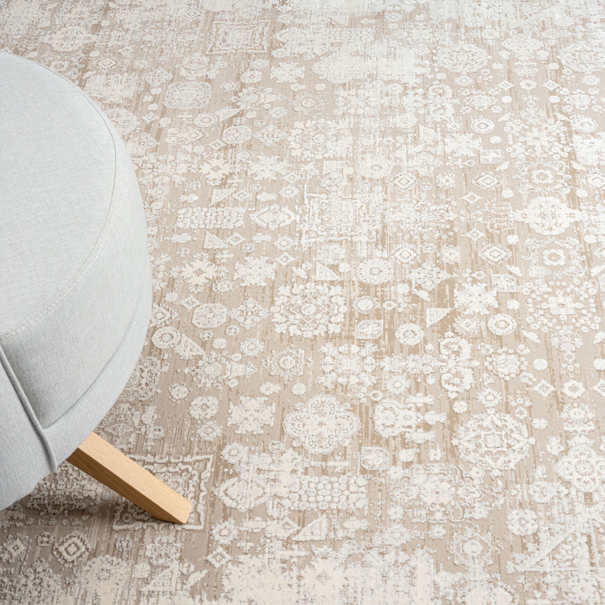 Oxford 564 Cream Designer Rug - decorstore