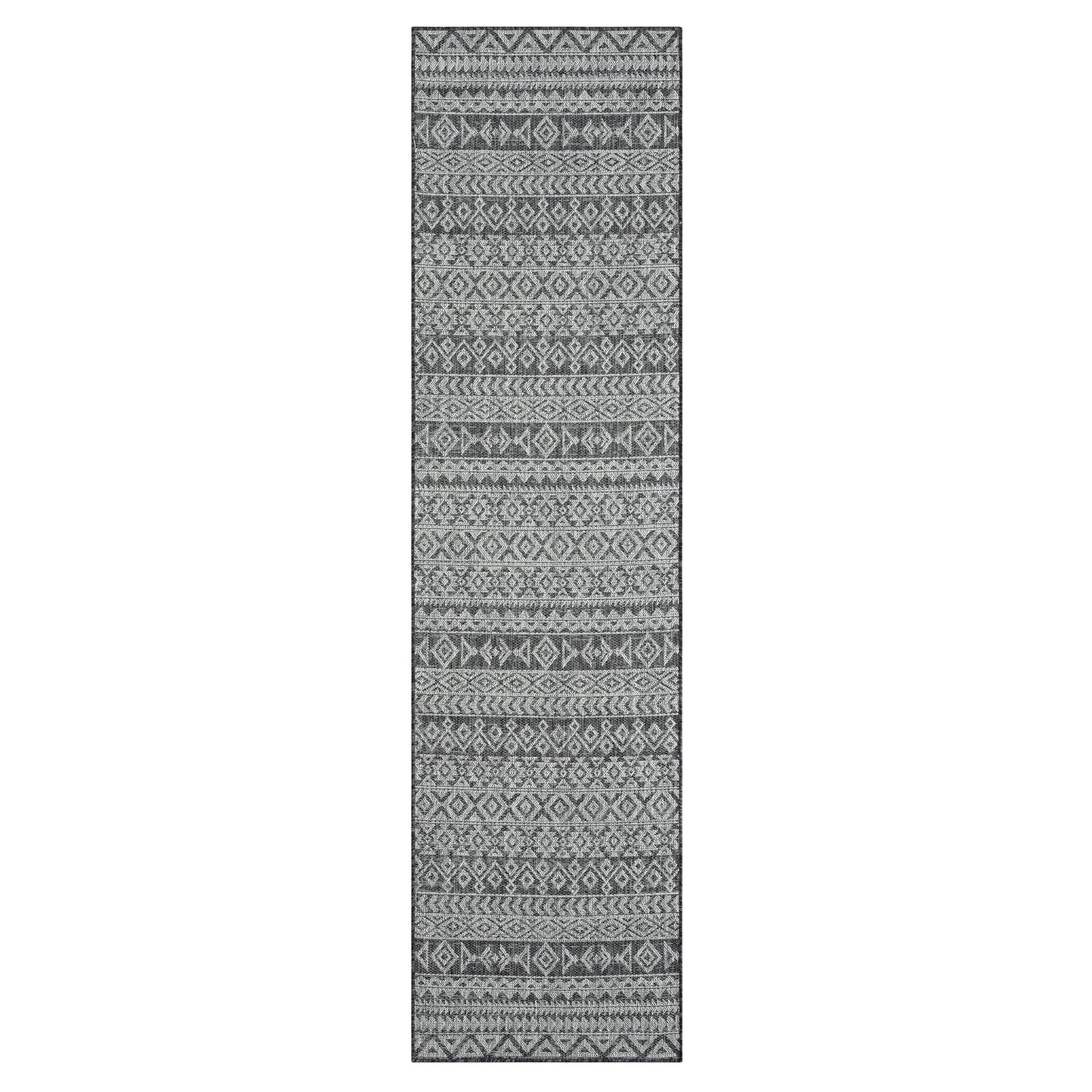 Alfresco 421 Charcoal Floor Runner Rug - decorstore