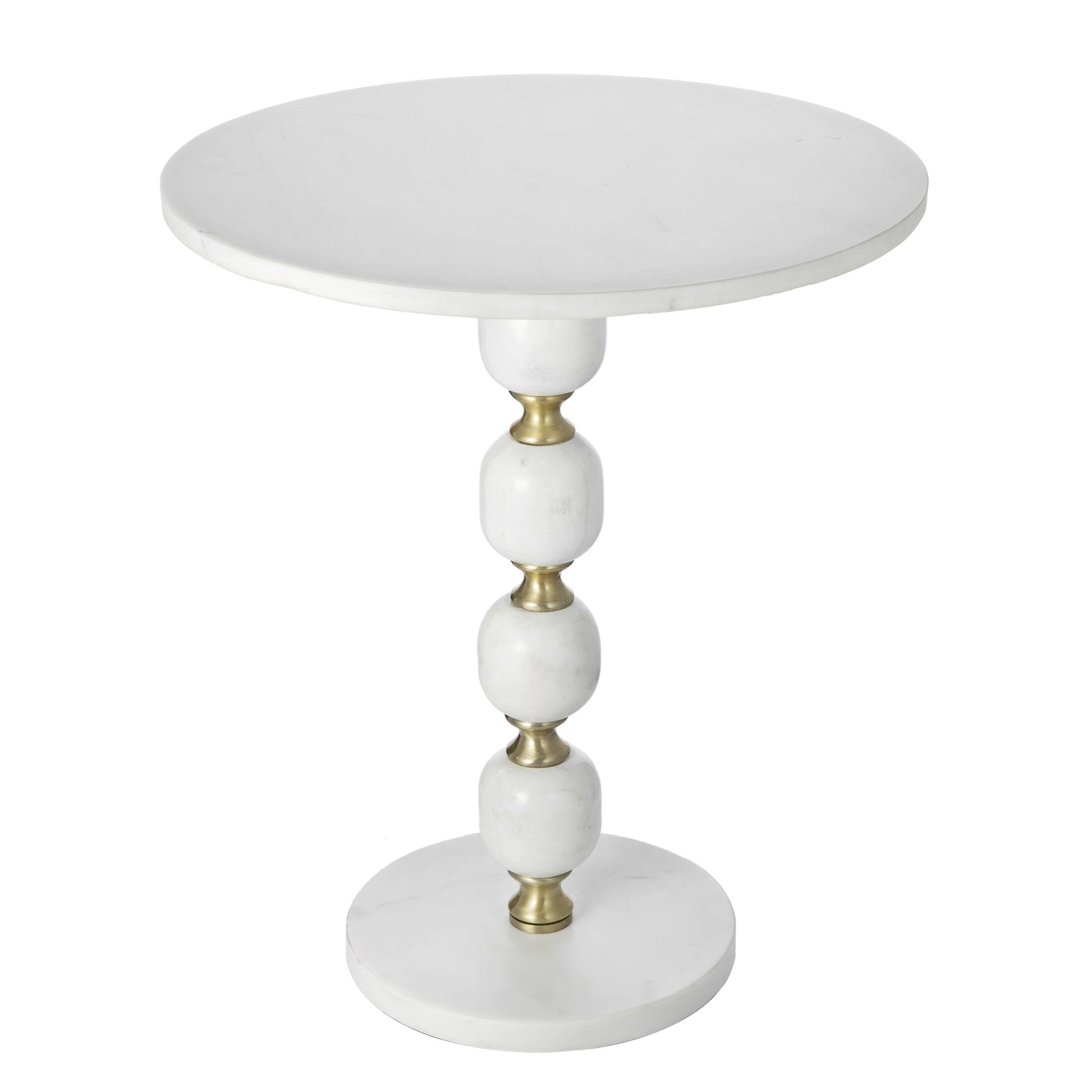 Stone Marble and Aluminium Hand Made Side Table - decorstore