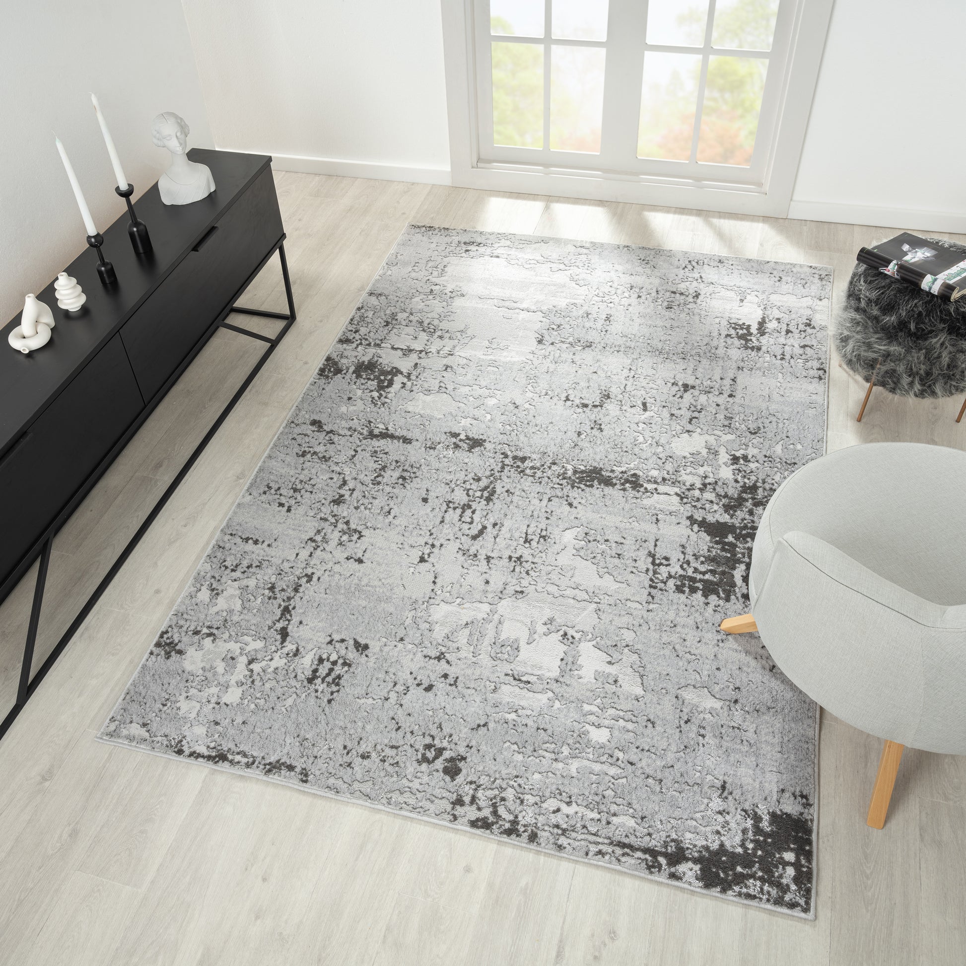 Amber 181 Silver Designer Rug - decorstore