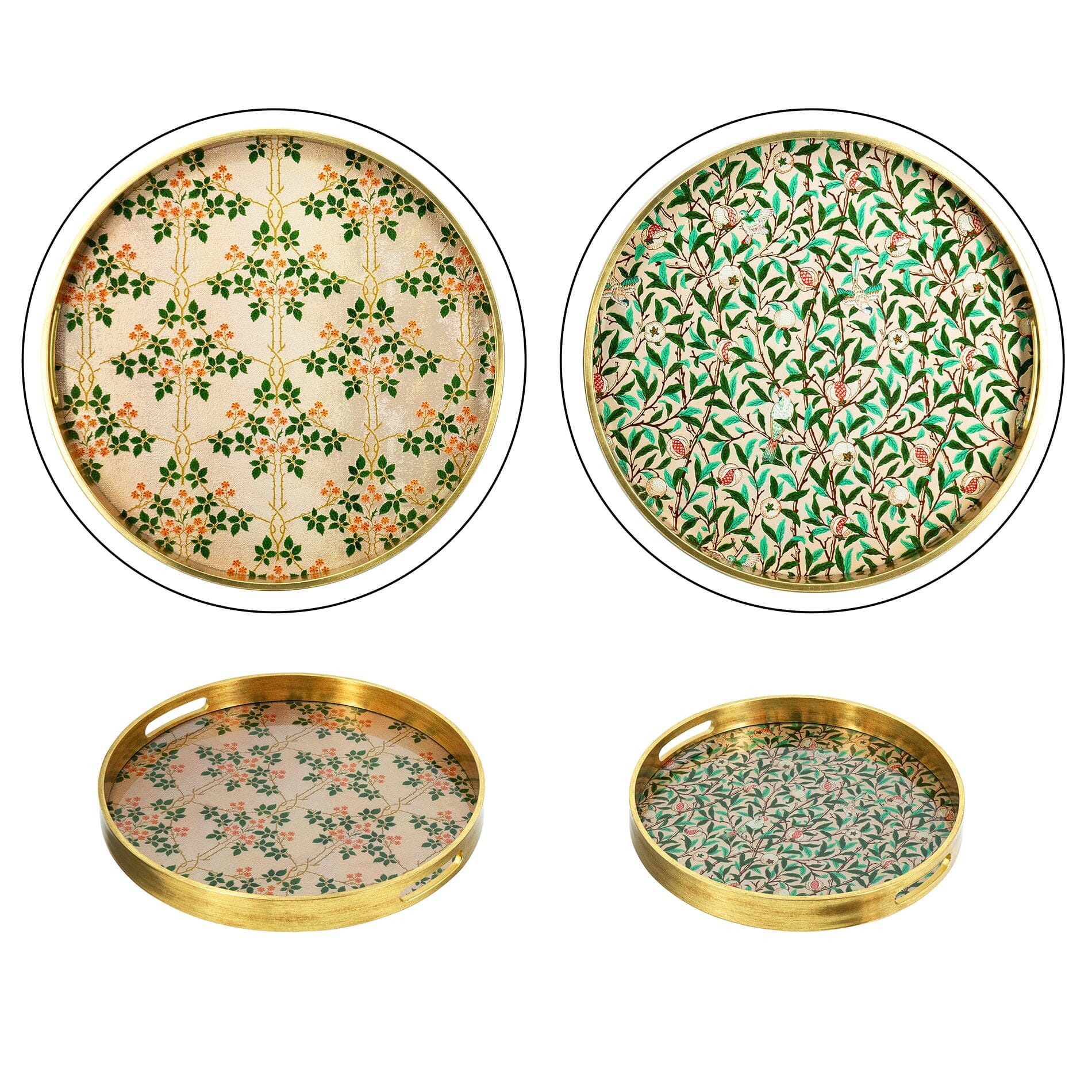 Decorative Round Trays – Set of Two - decorstore