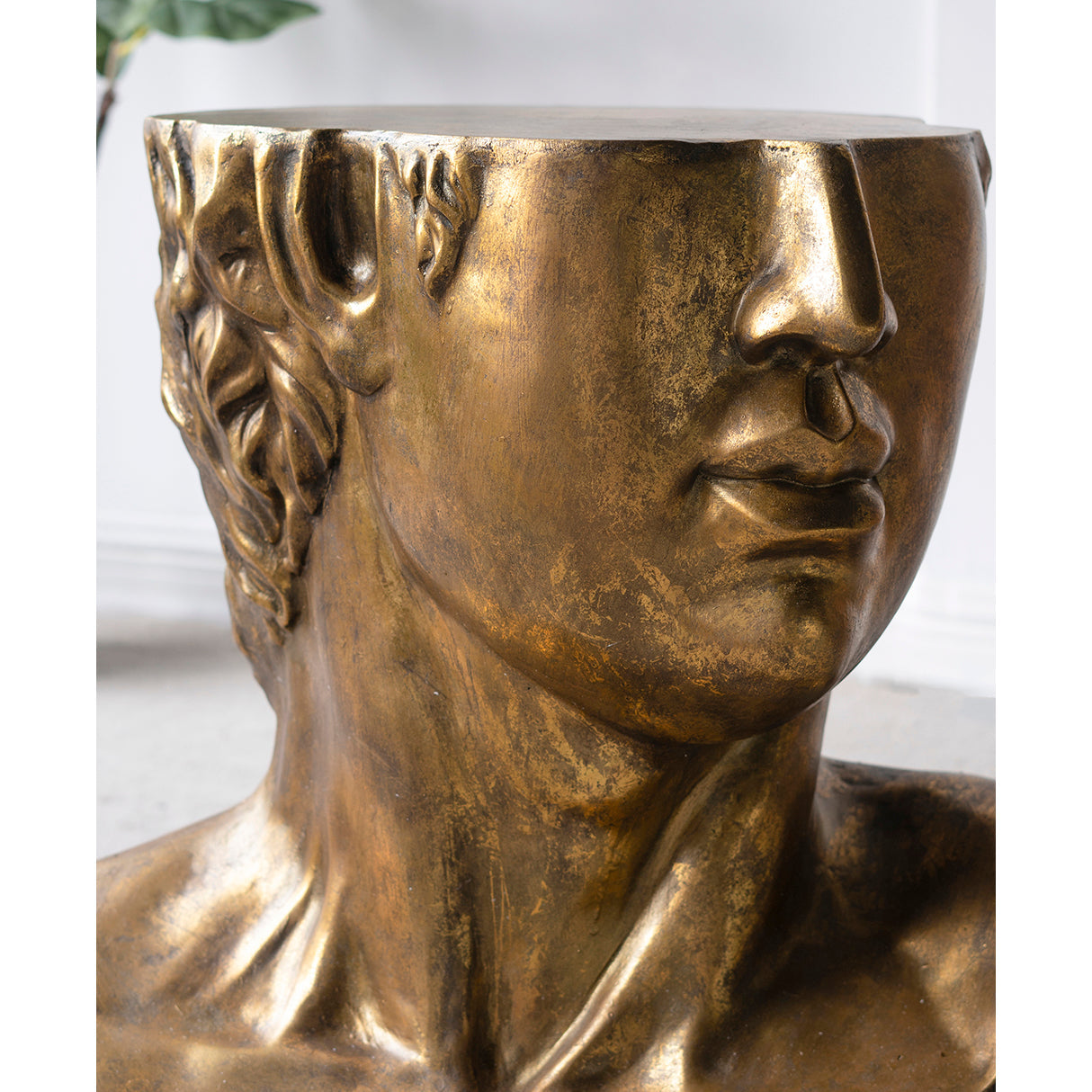 Golden Bust Side Table