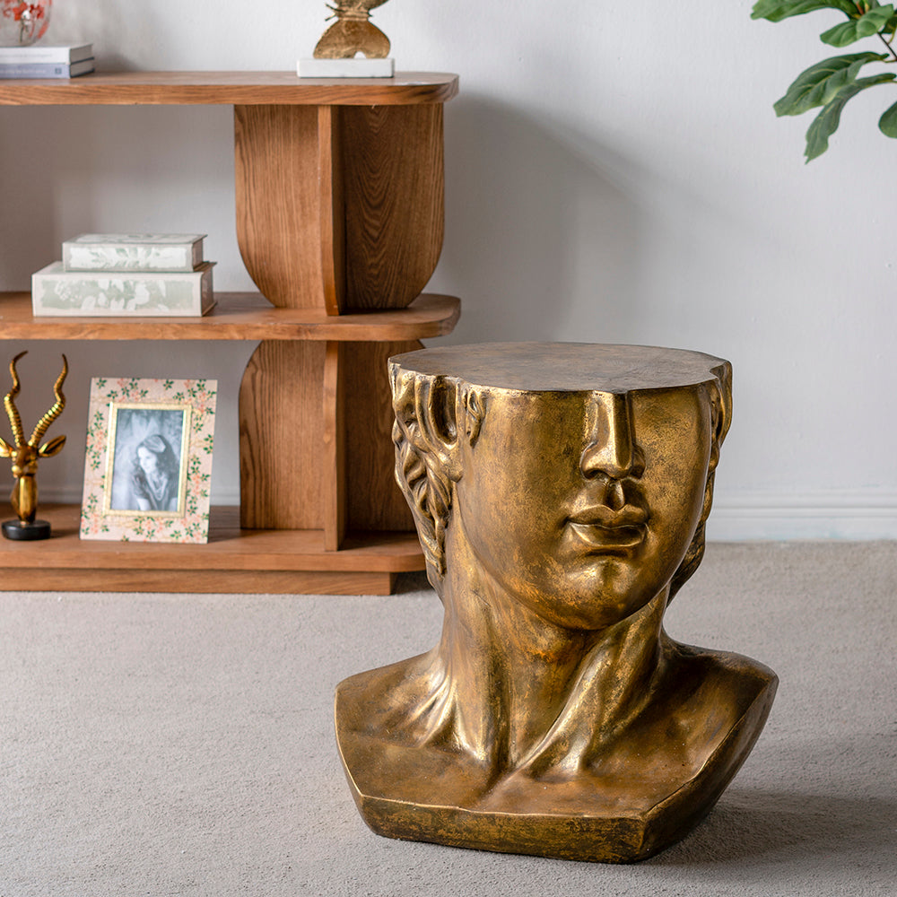 Golden Bust Side Table